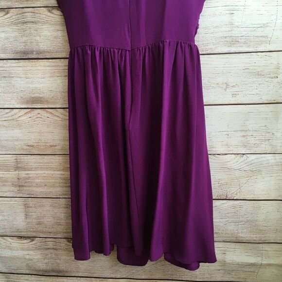 AMOUR VERT IVONNE DRESS IN PURPLE SILK - Picture 8 of 11